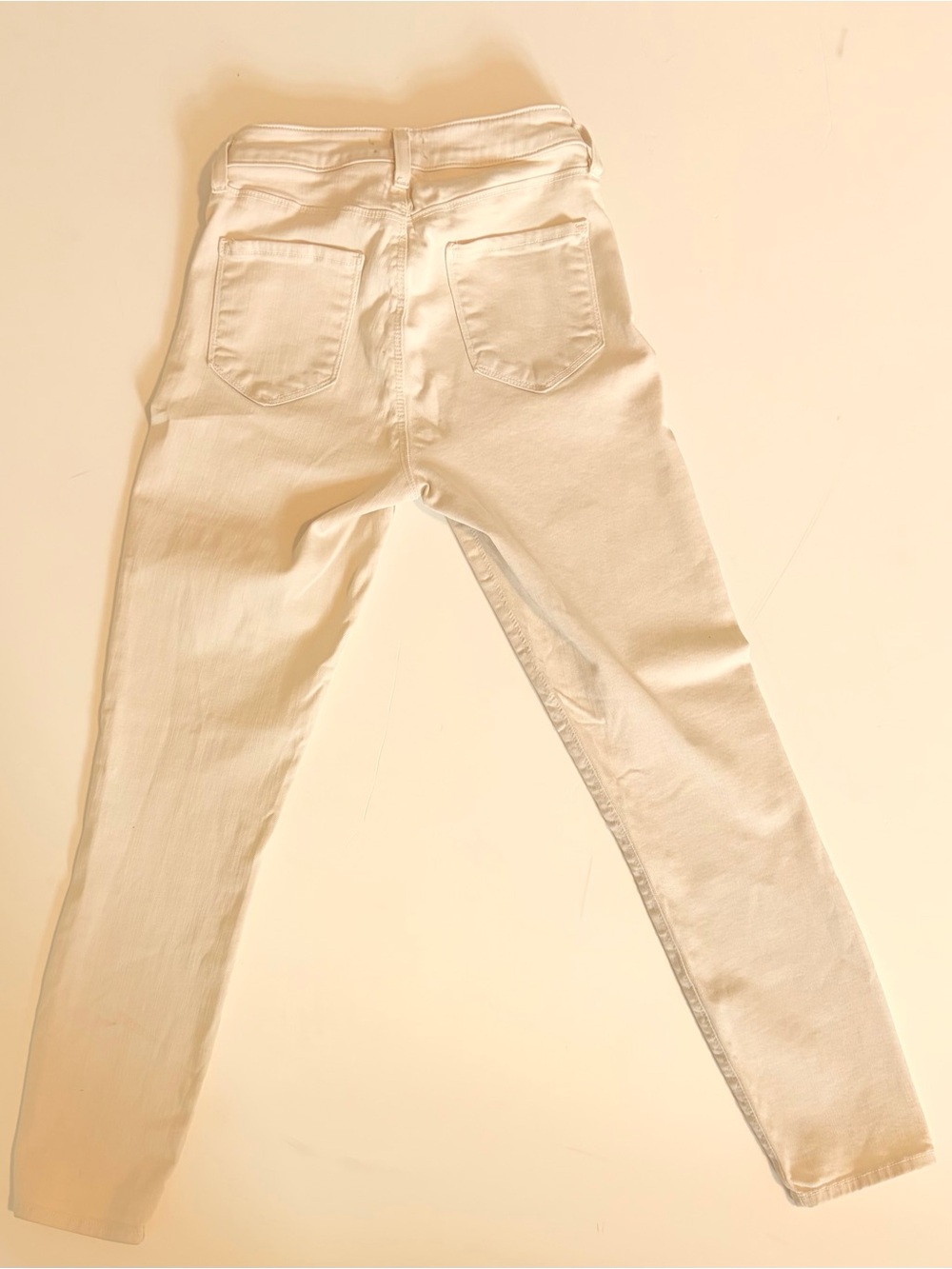 L'AGENCE Cream High-Rise Skinny Jeans